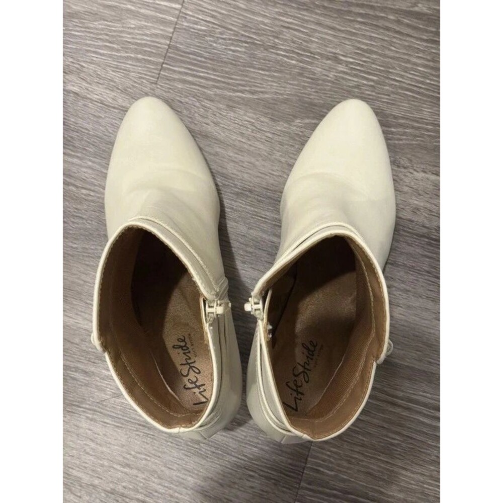 Life stride Guild size 8 FLEX  sole cream ankle booties buckle - Picture 7 of 11